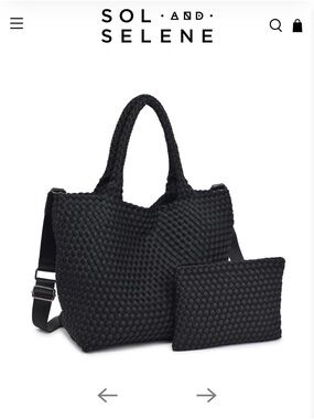 Women’s neoprene shoulder bag with Removable Pouch